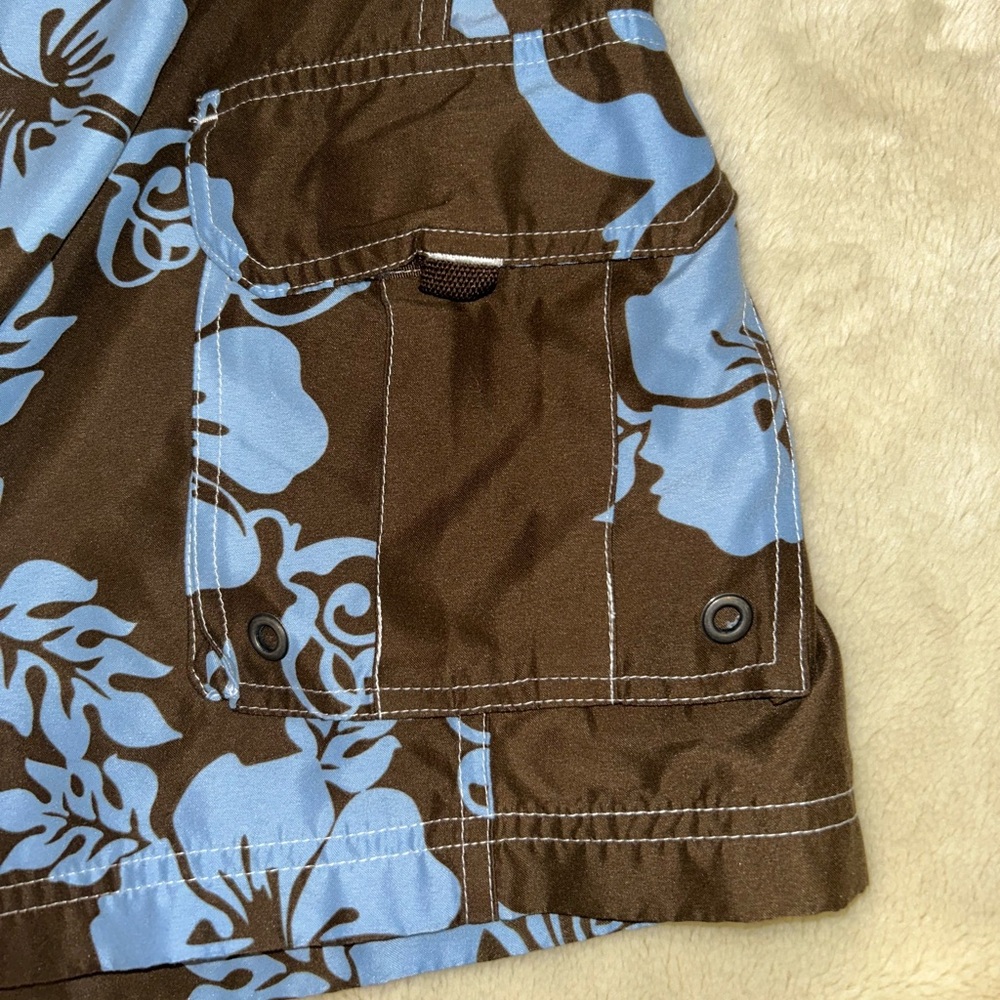 Sonoma swim lined board short style swim trunks brown blue L - Picture 8 of 8